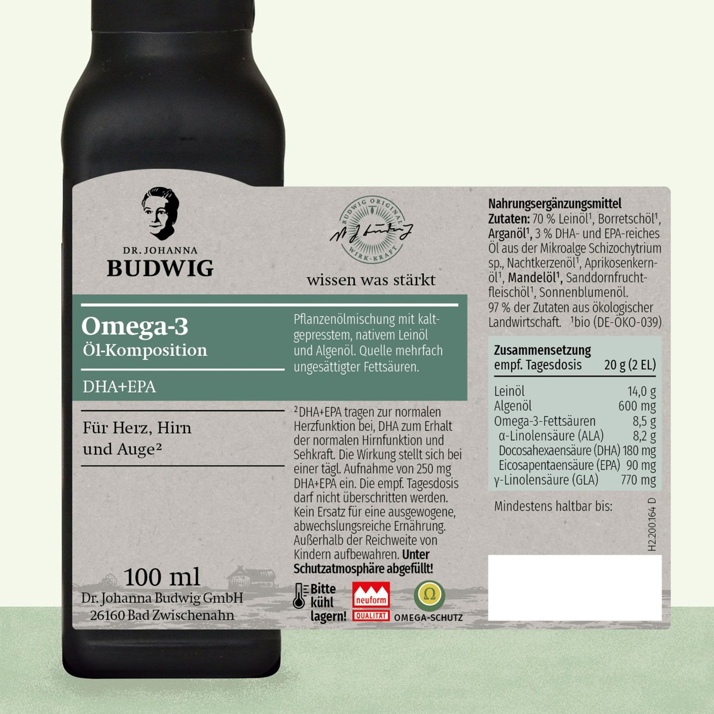 Omega-3 DHA+EPA Öl Pur (100 ml)